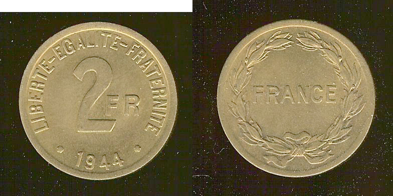 2 francs France 1944 SPL